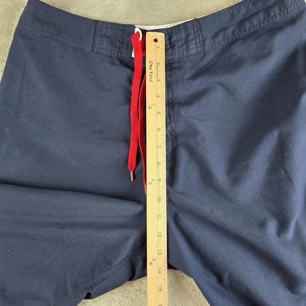 Old Navy Board Shorts Mens Large Navy Blue White Drawstring Swim Surf Heavy Duty